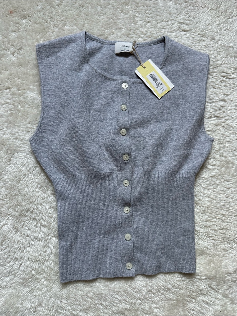 Aritzia Wilfred Gray Golightly Sleeveless Top